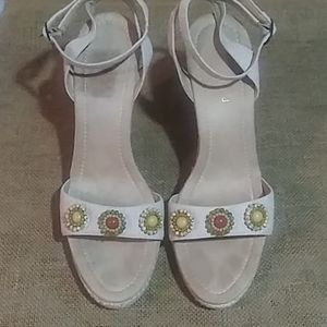 Ann Marino size 11 summer wedge sandals